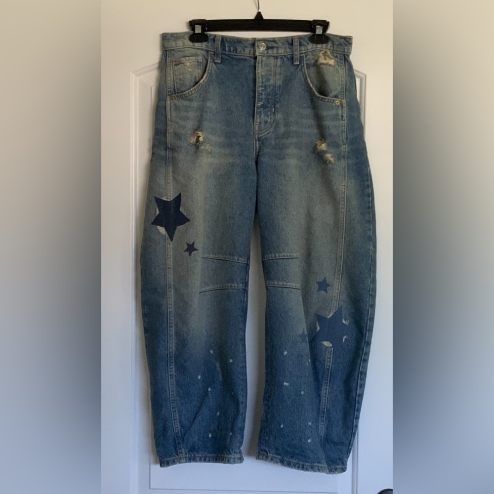 Free People We The Free Good Luck Barrel Jeans 27 Regular